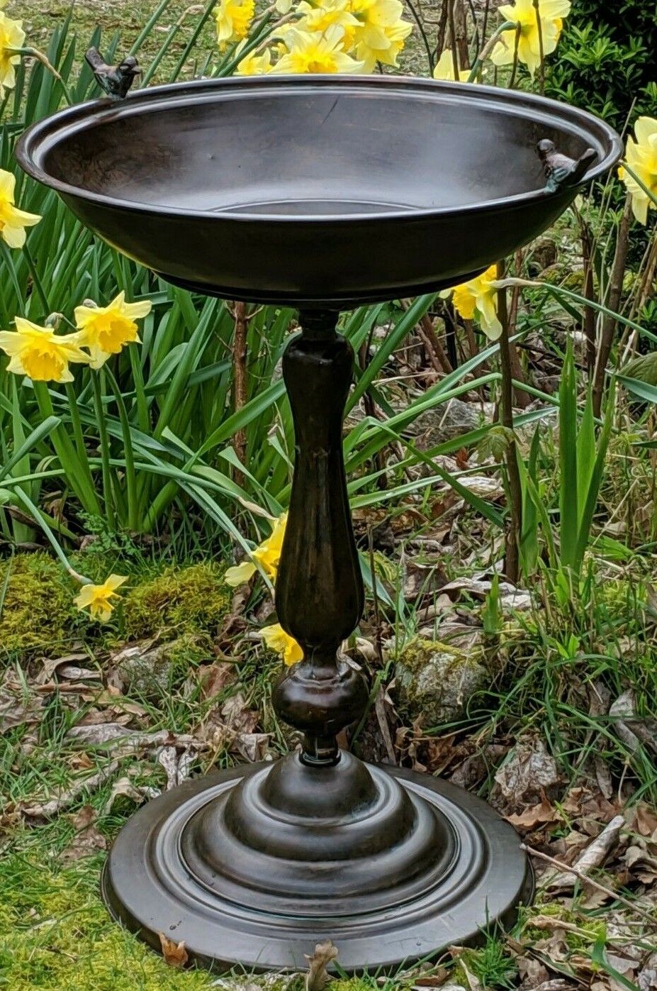 Bruxelles Antique Metal Bird Bath - 73cm High