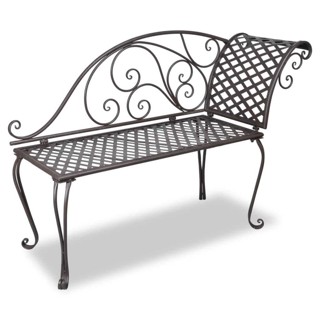 Aimon Retro Wrought Iron Love Seat/Chaise
