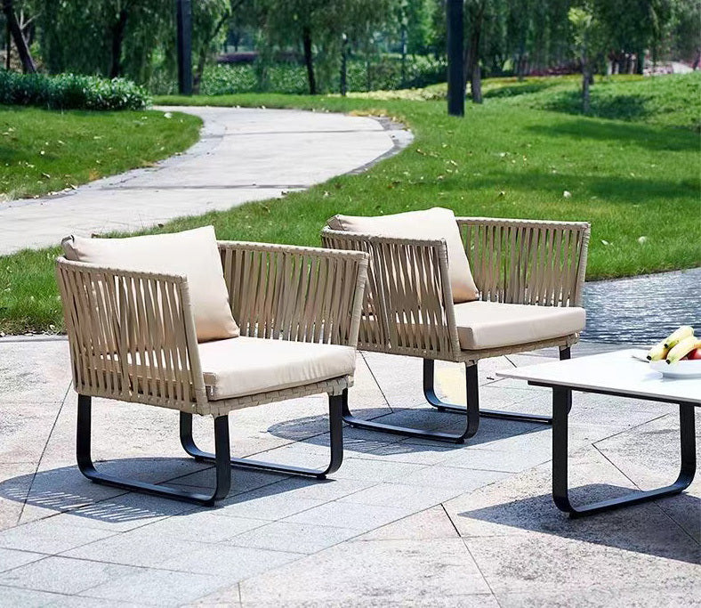 Capizzi Large Outdoor Patio Lounge Armchairs - 2pcs