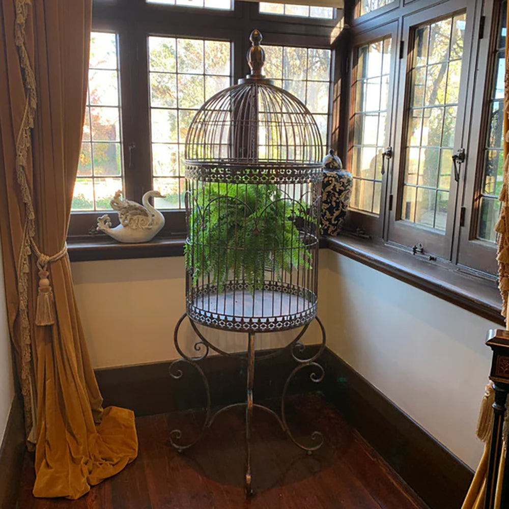 Jumilla Large Birdcage Antique Verdi Bronze - 60x60x194cm high