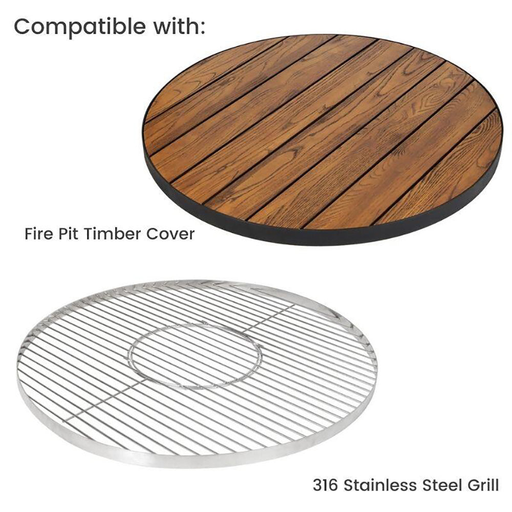 Dalian Classic Fire Pit 80cm - Black or Antique Rust