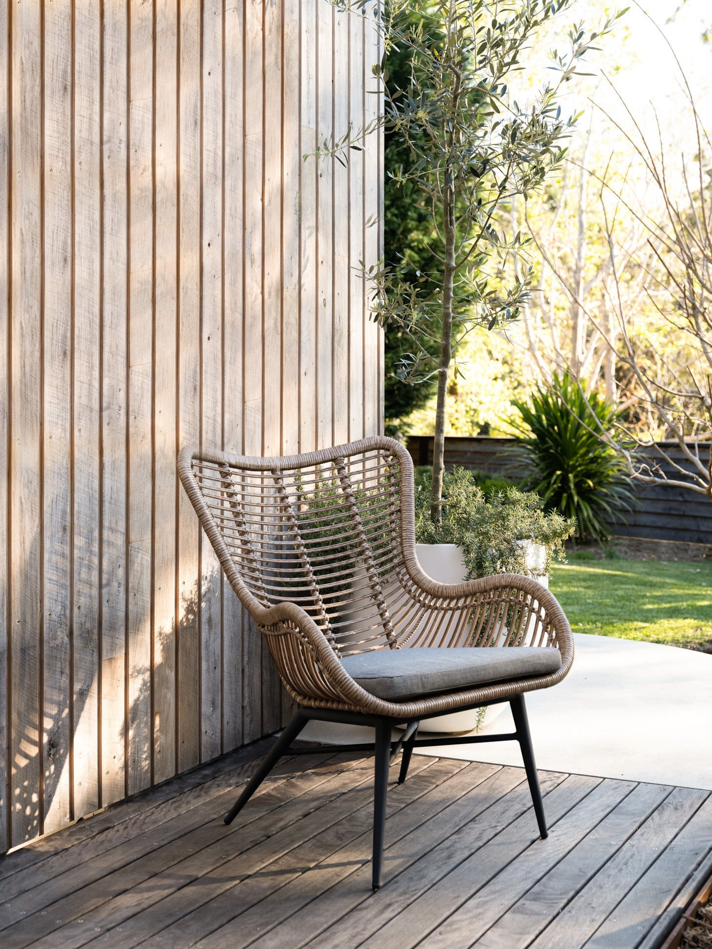 Esme Rattan & Aluminium Outdoor Occasional Chair
