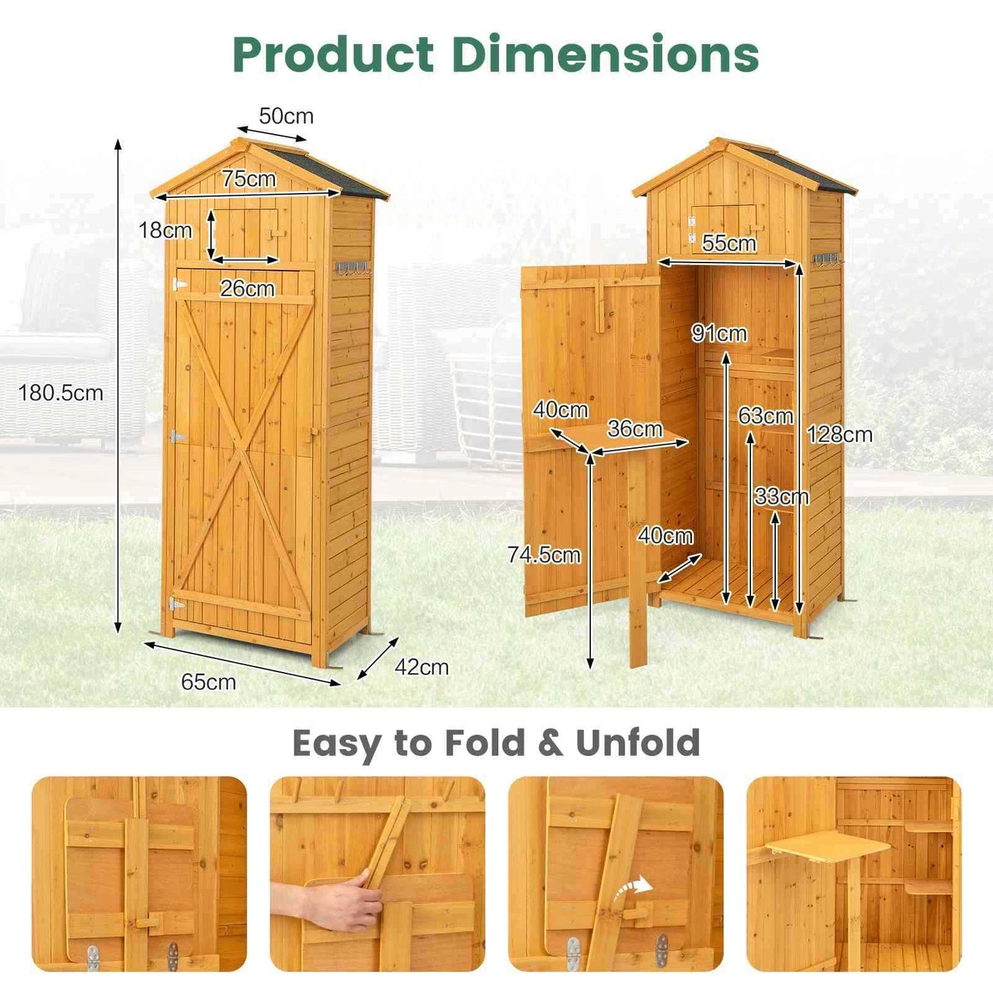 Vetta Lockable Garden Storage Shed