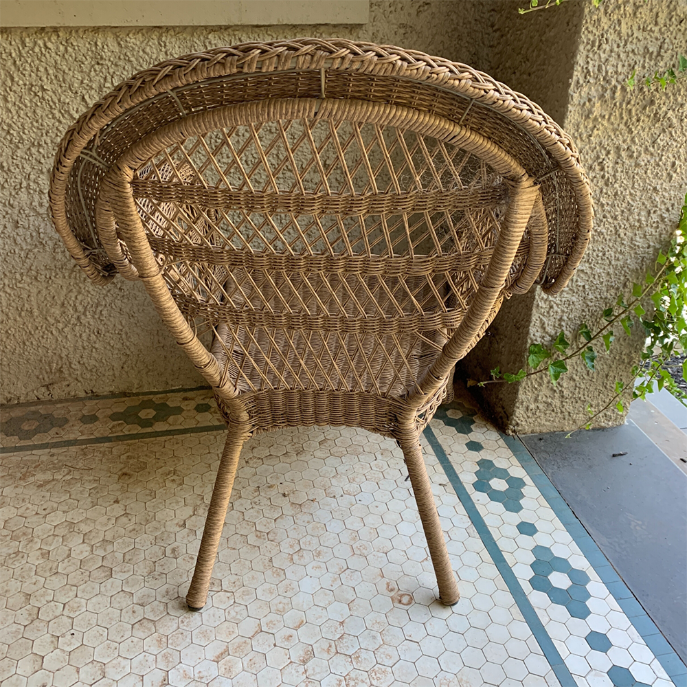 Faenza Set of 2 Cane Wicker Chairs - In Natural Tones or Grey