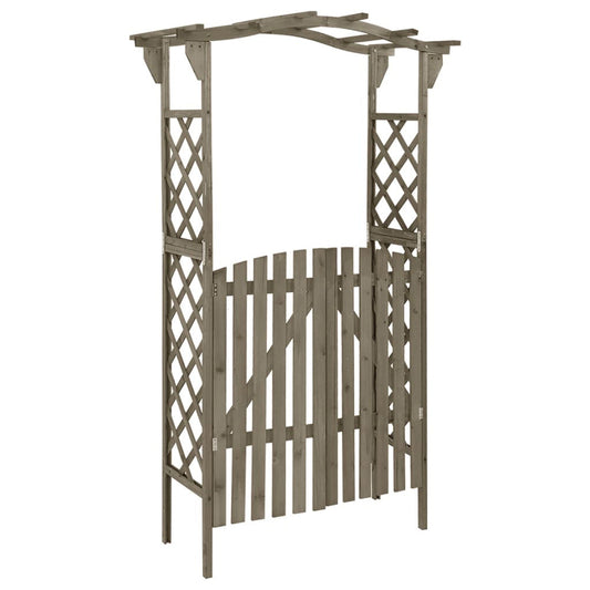 Cadiz Wood Pergola with Gate - in Grey or Brown