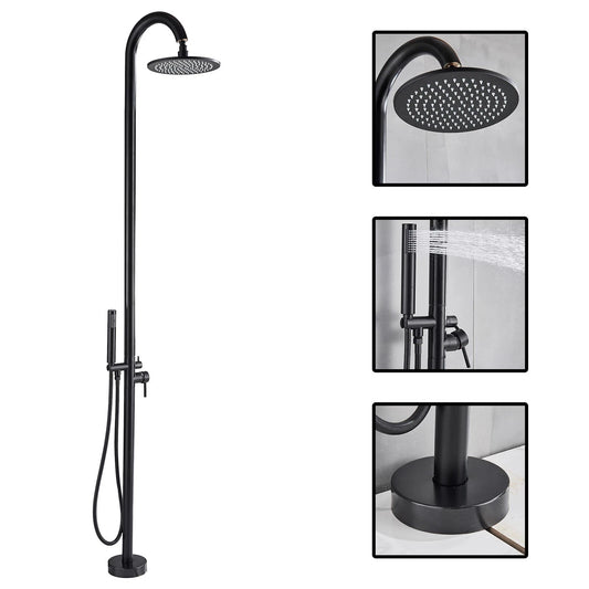 25cm Outdoor Stainless Steel Shower