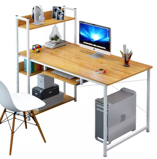 Titan Workstation/Computer Desk with Storage Shelves