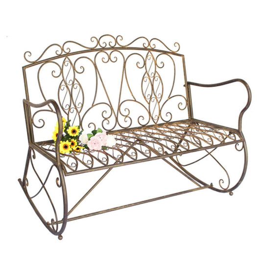 Ardara Garden Rocker Seat - Rustic Brown 112x88x95cm