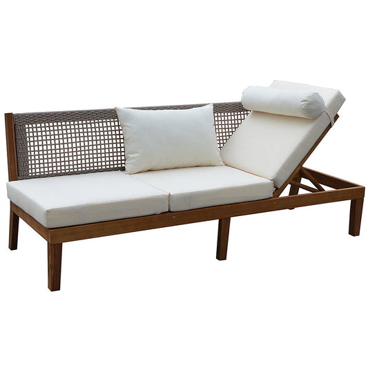 Bayonne Acacia Wood Outdoor Daybed