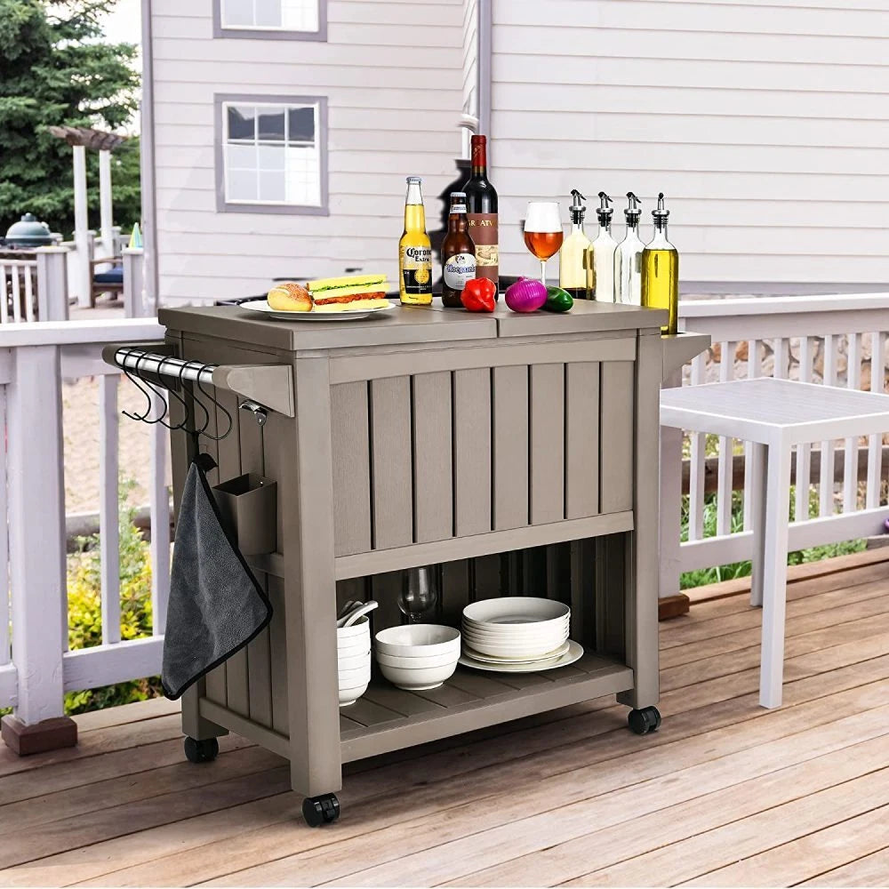 Freeza Garden & Bar Serving Cart with Cooler