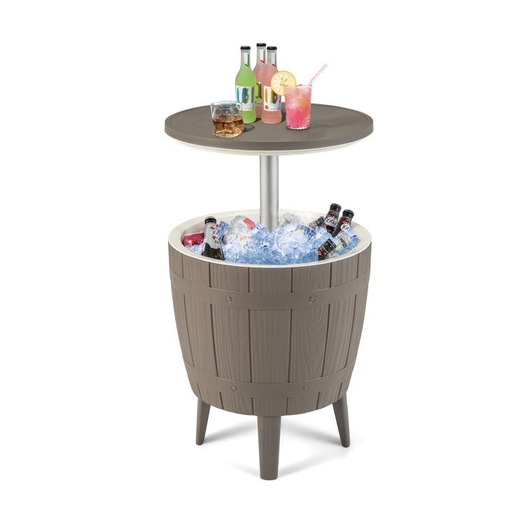 3-in-1 Portable Cooler Bar Table with Lift Top Lid