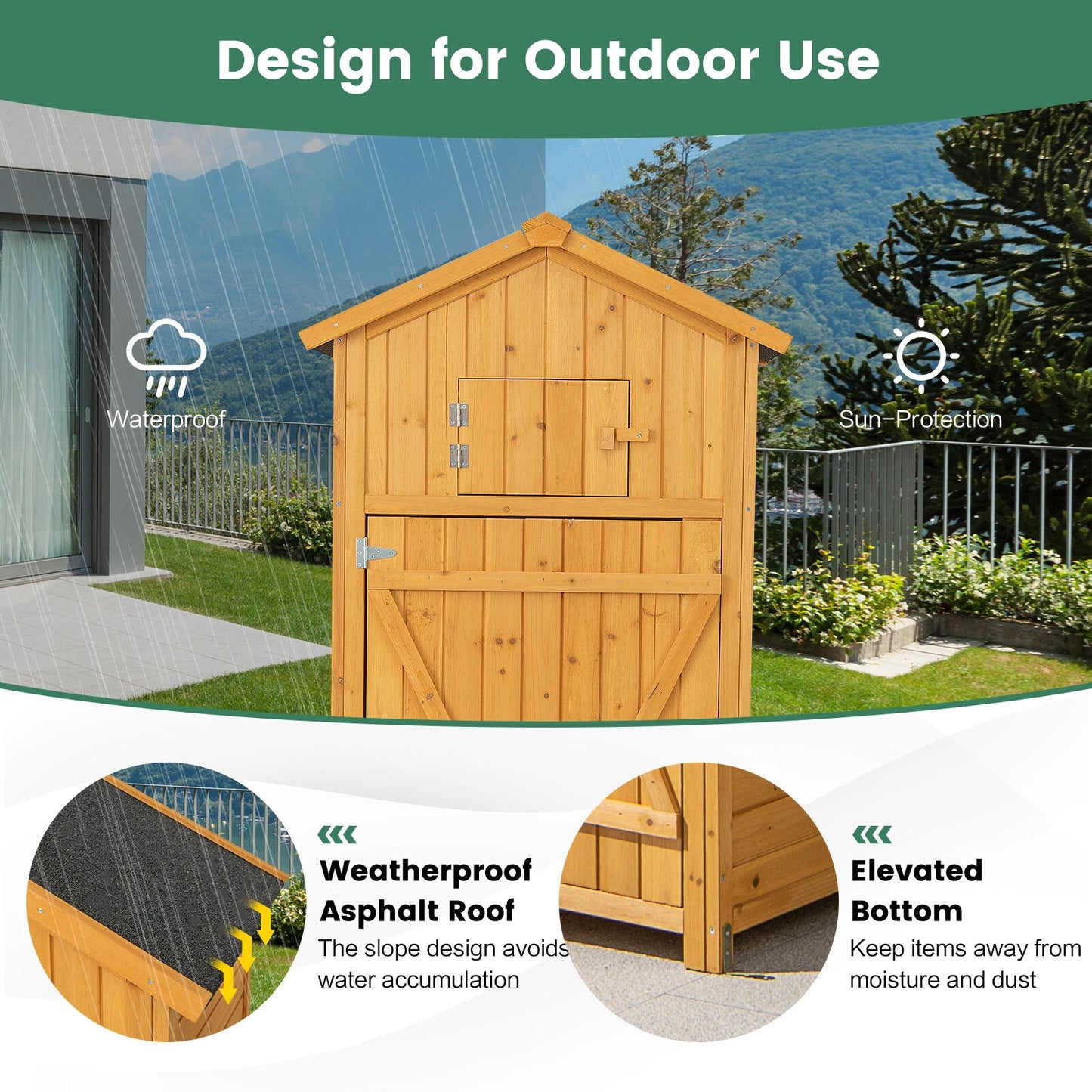 Vetta Lockable Garden Storage Shed