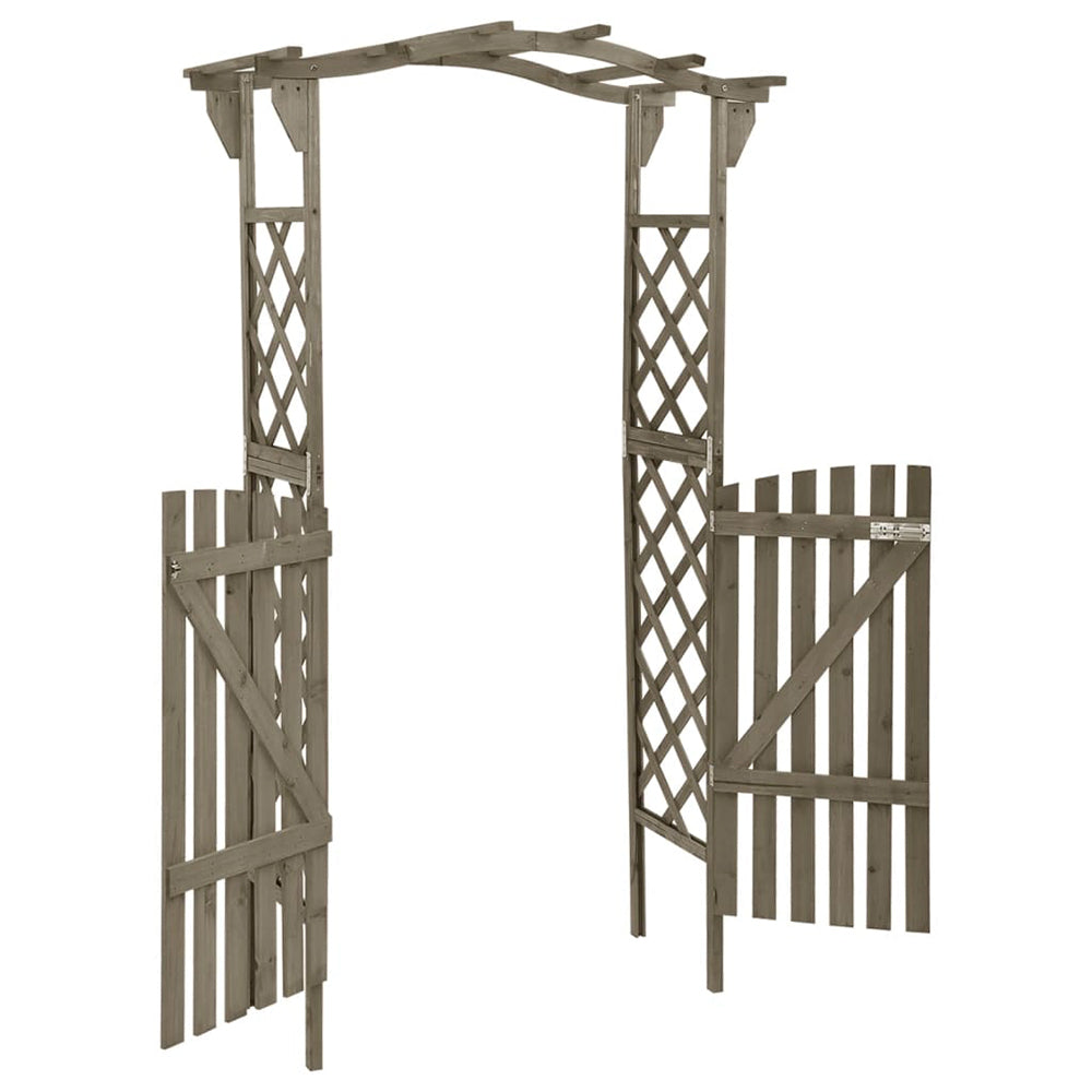 Cadiz Wood Pergola with Gate - in Grey or Brown
