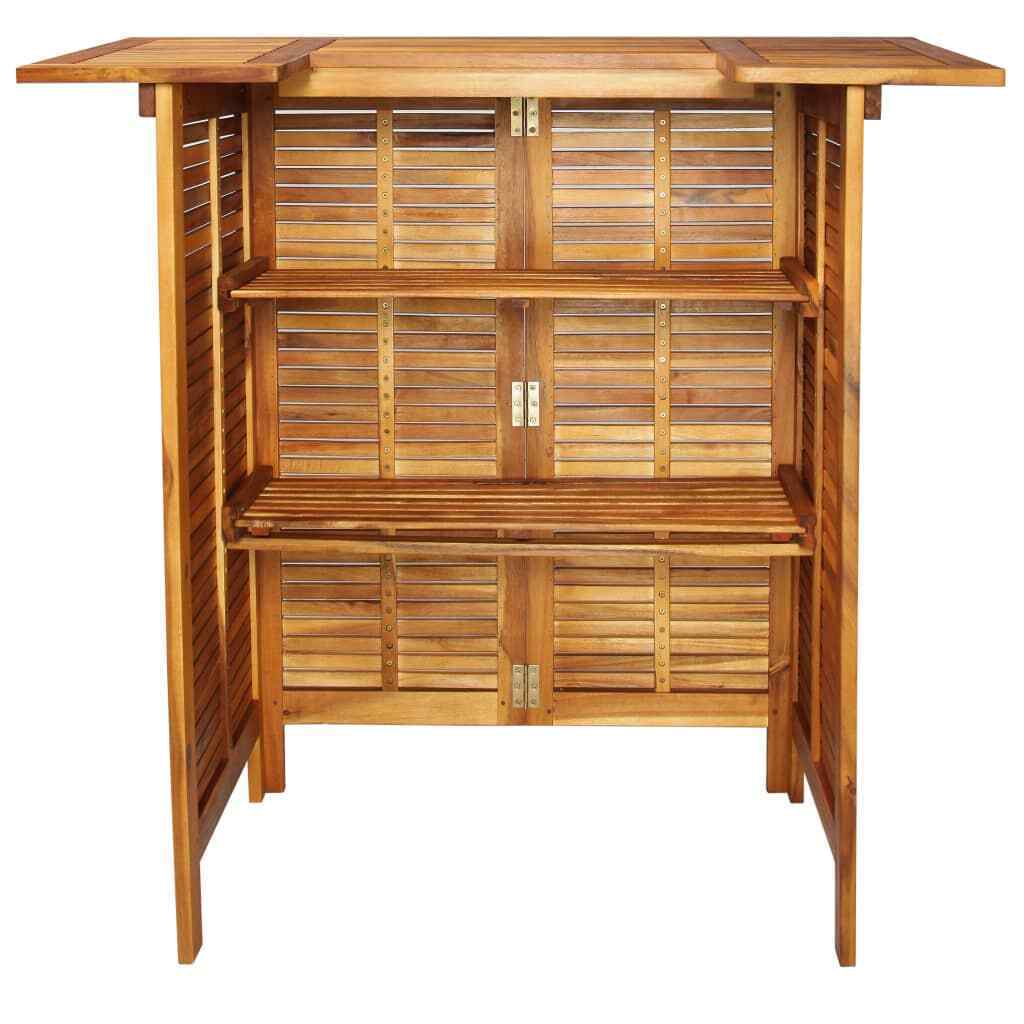 Dello Acacia Wood Bar Table 110x50x105 cm