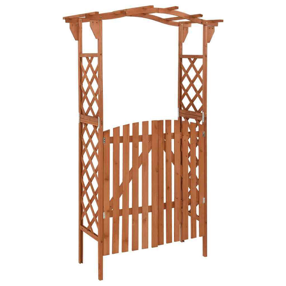 Cadiz Wood Pergola with Gate - in Grey or Brown
