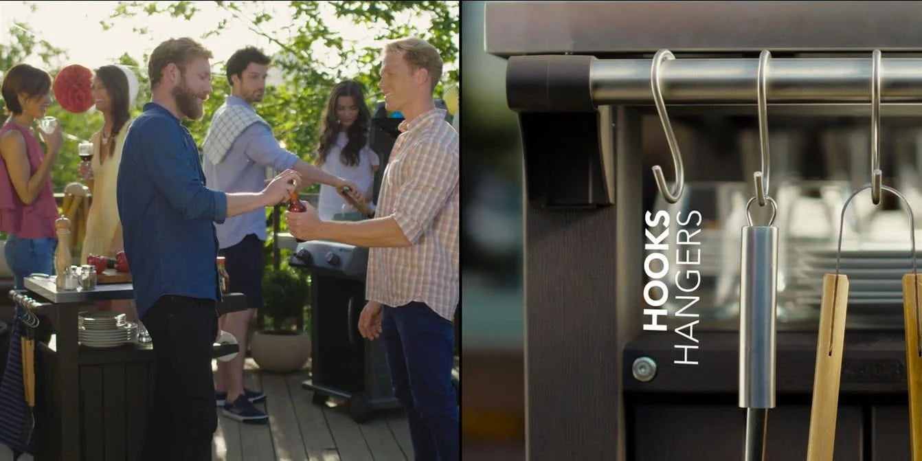 Benton Outdoor Entertaining BBQ Prep Bench and Storage Unit