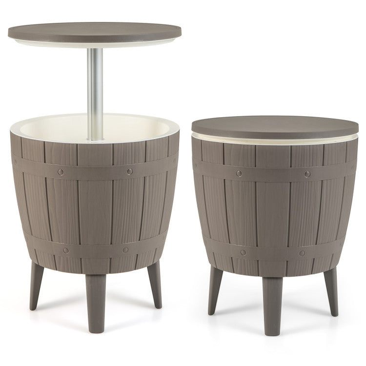 3-in-1 Portable Cooler Bar Table with Lift Top Lid