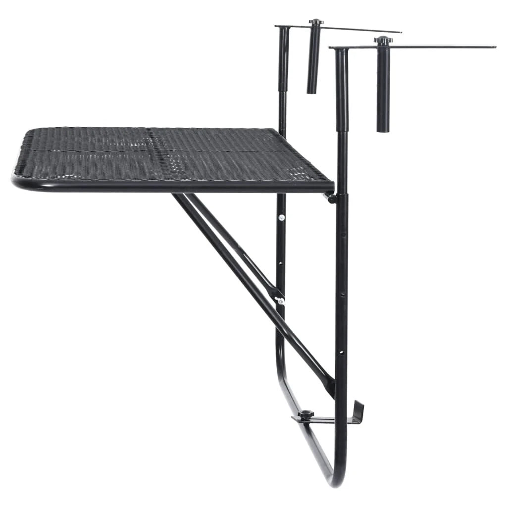Arda Balcony Railing Hanging/Folding Table in Steel Mesh