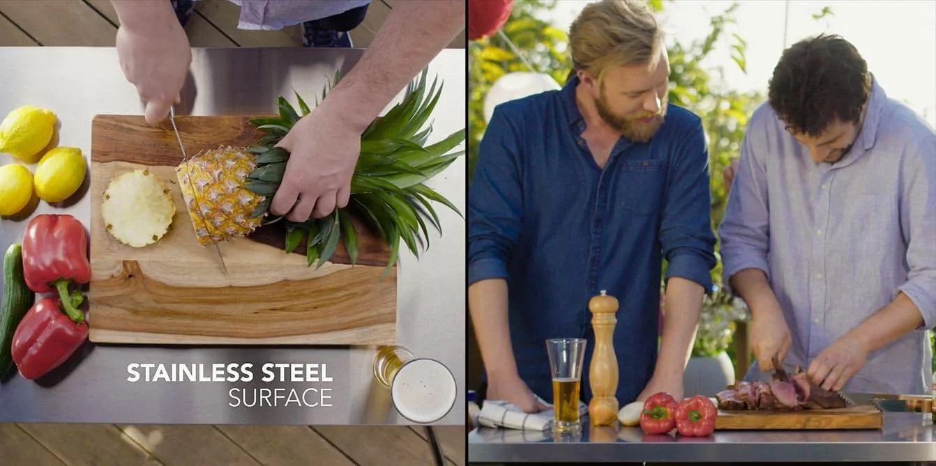 Benton Outdoor Entertaining BBQ Prep Bench and Storage Unit