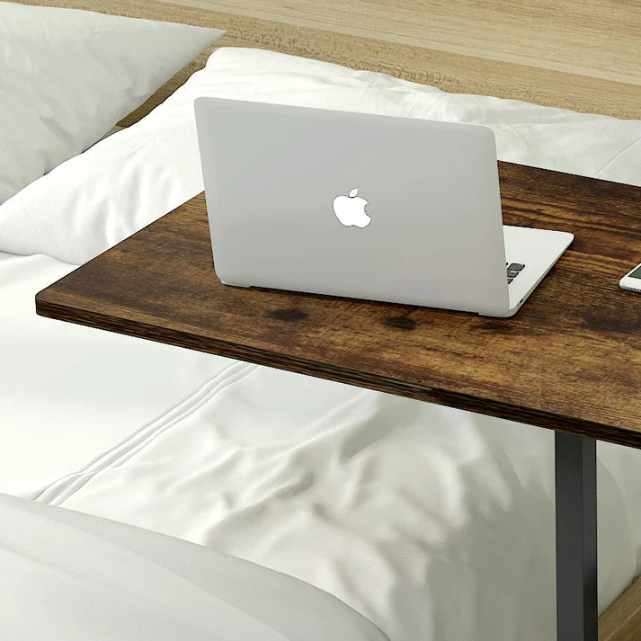 Valedicta Side Table/Laptop Desk w/Shelves & Wheels. 80x40x75cm