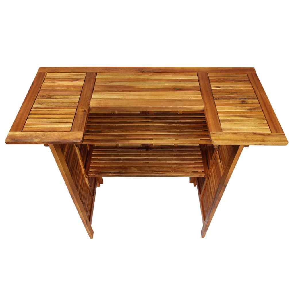 Dello Acacia Wood Bar Table 110x50x105 cm