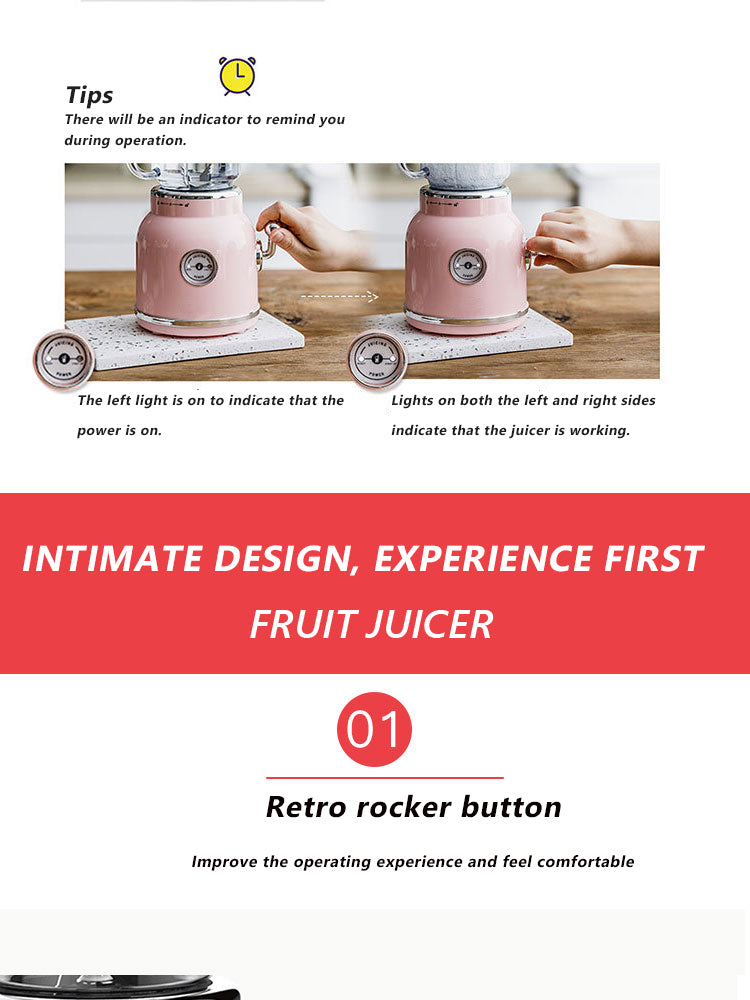 Portable Retro Mini Juicer 600ml