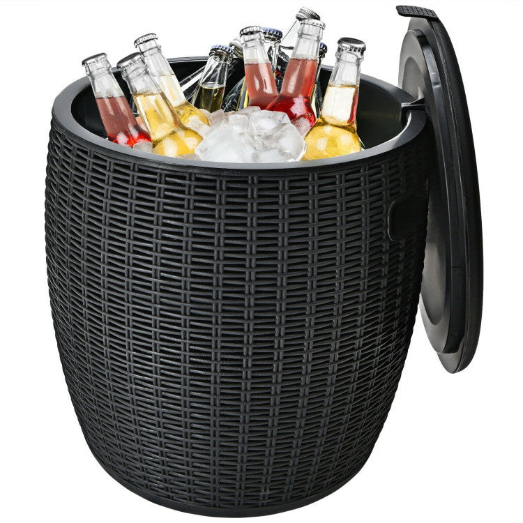 3-in-1 Portable Cooler Bar Table with Lift Top Lid