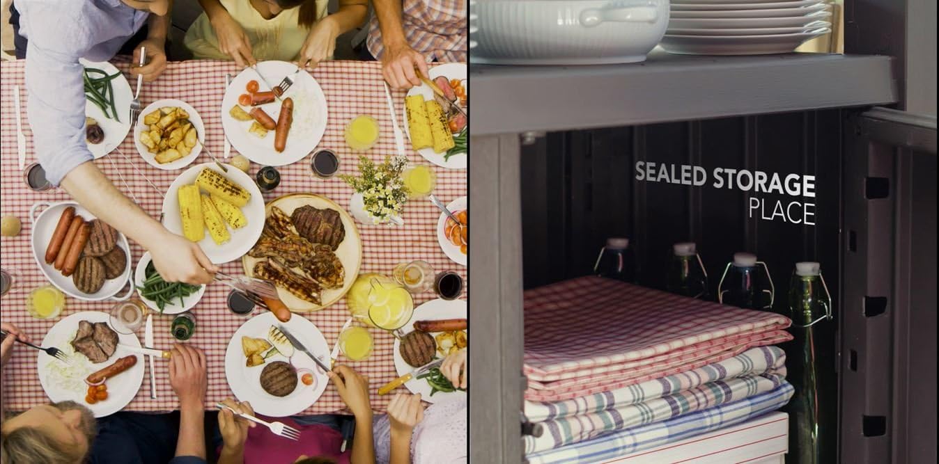 Benton Outdoor Entertaining BBQ Prep Bench and Storage Unit