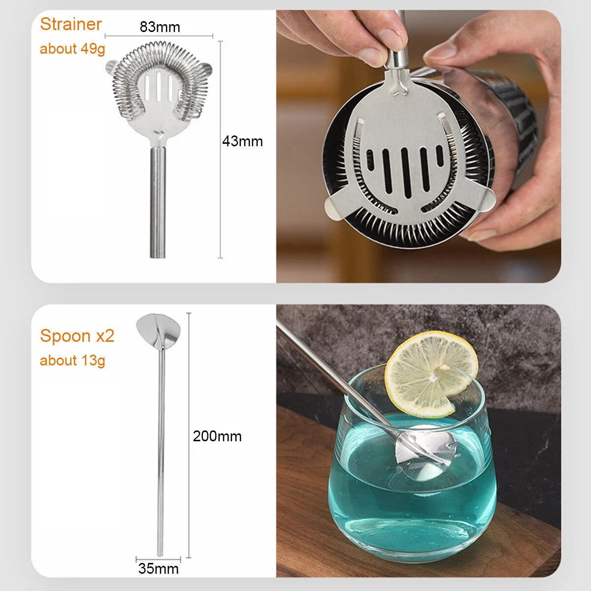 Fina 13pc Cocktail Shaker Set/Bartender Kit