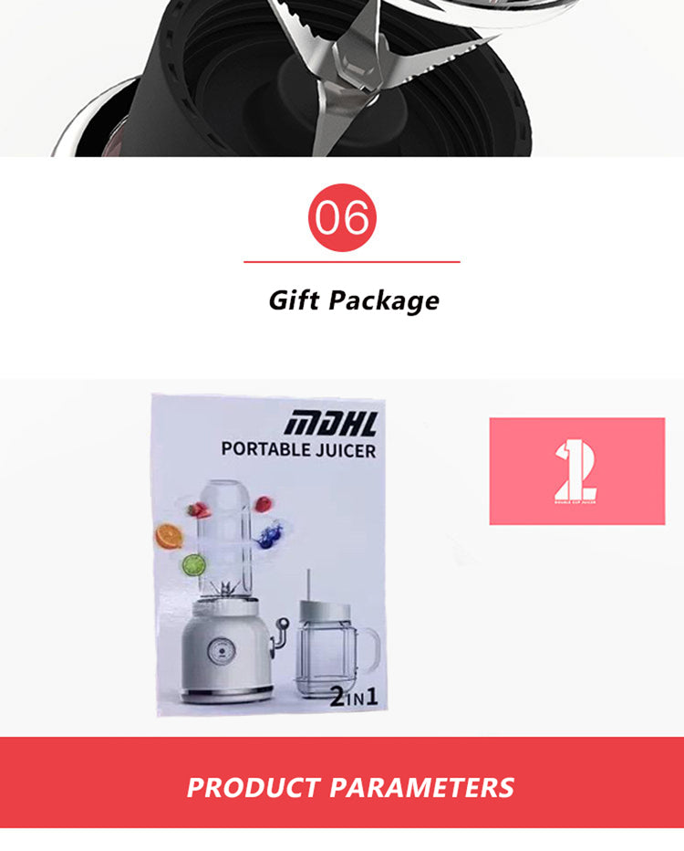 Portable Retro Mini Juicer 600ml