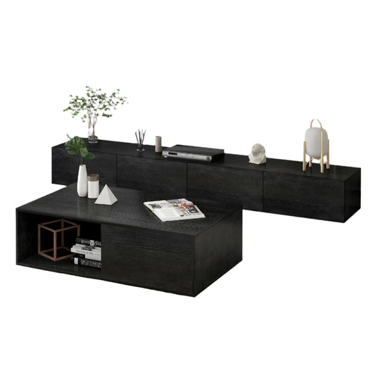 Vandella Coffee Table & 2m TV Cabinet - White or Black