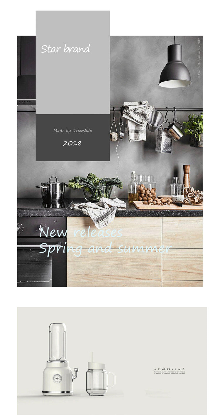 Portable Retro Mini Juicer 600ml