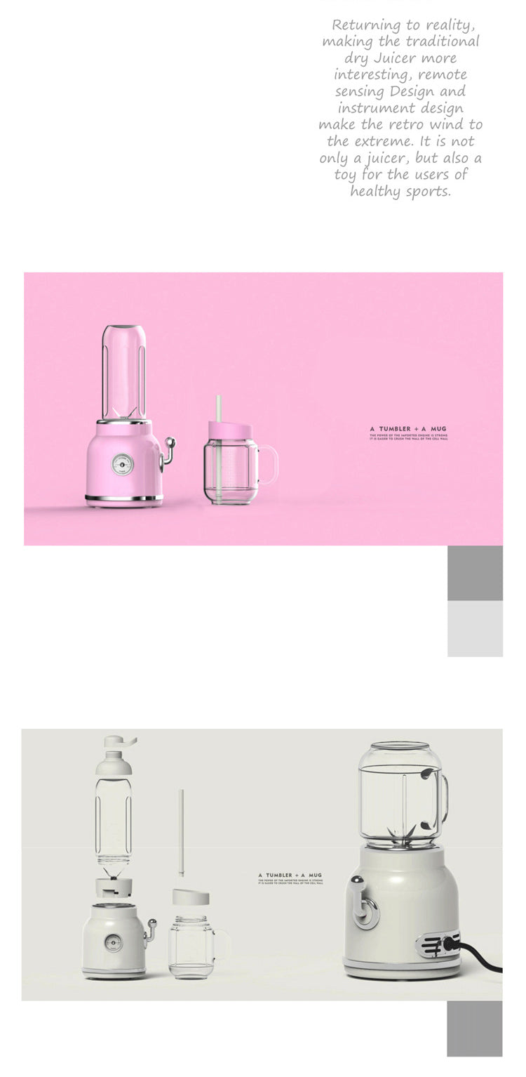 Portable Retro Mini Juicer 600ml