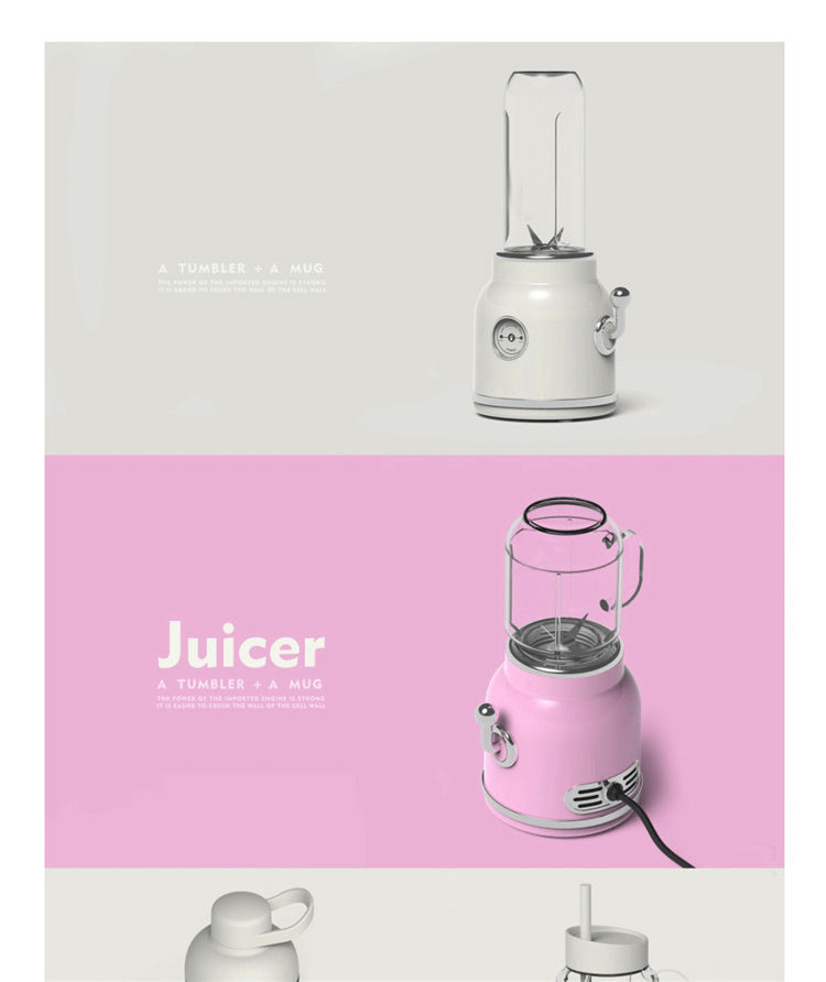 Portable Retro Mini Juicer 600ml