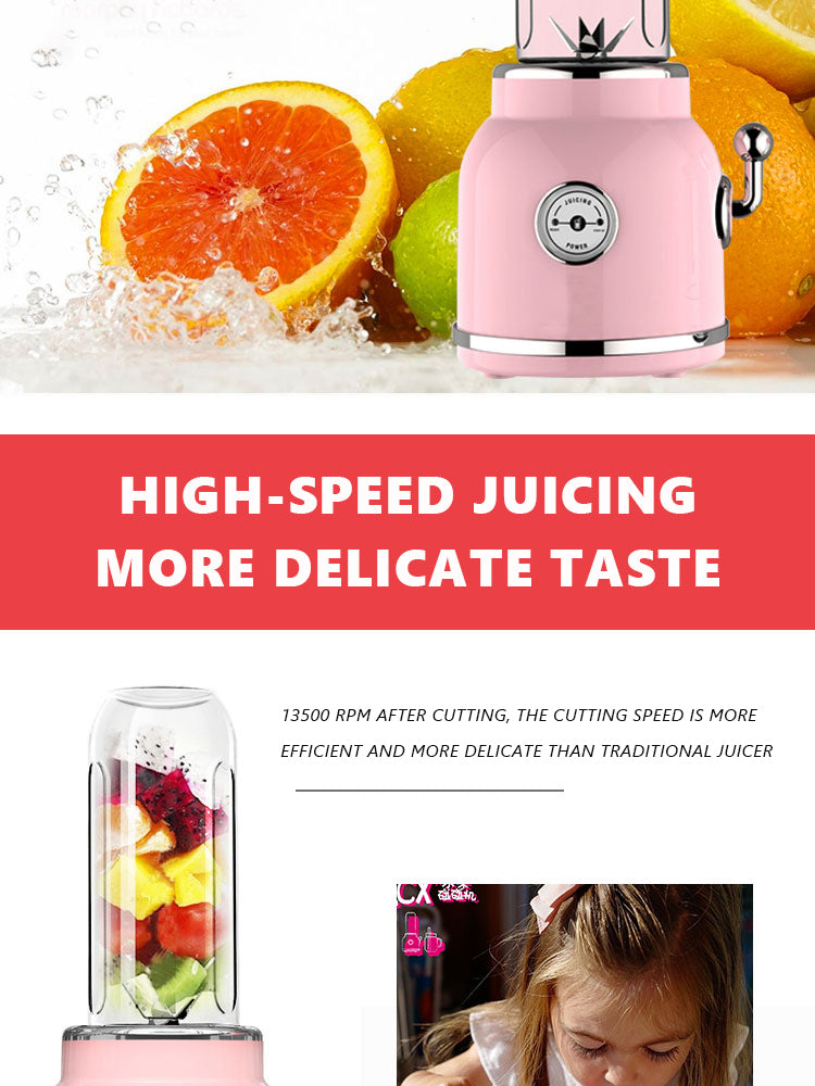 Portable Retro Mini Juicer 600ml